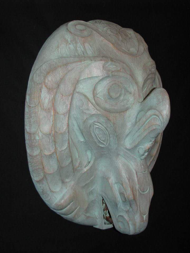 Whale and Thunderbird hat side view